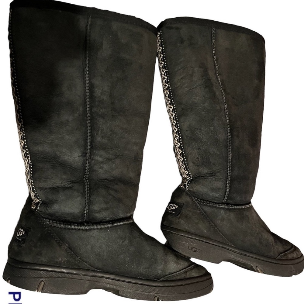 Ugg size 7 talisman revival black tall boots
